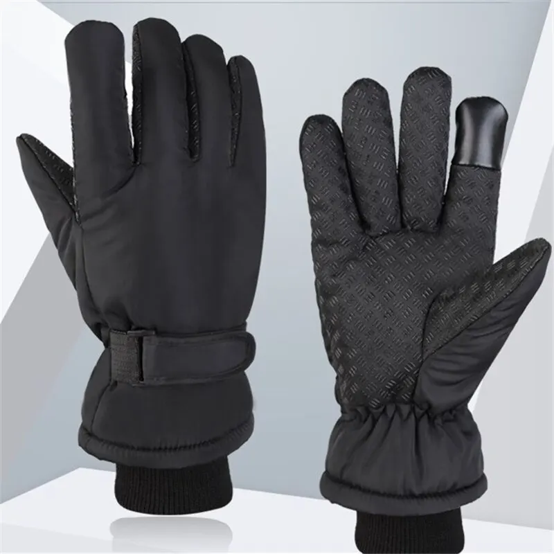 Guantes Cálidos De Invierno Guantes De Esquí Para Actividades Al Aire Libre Snowboard Trabajo L Gris