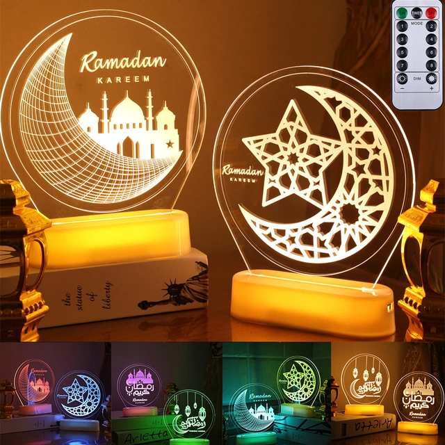 1pc Led Muslim Islamic Moon Castle Night Light, Ramadan Decoration