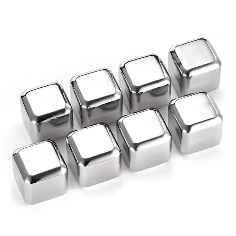 Whisky Stones Stainless Bar Accessories Metal Ice Cubes Chilled Beverages