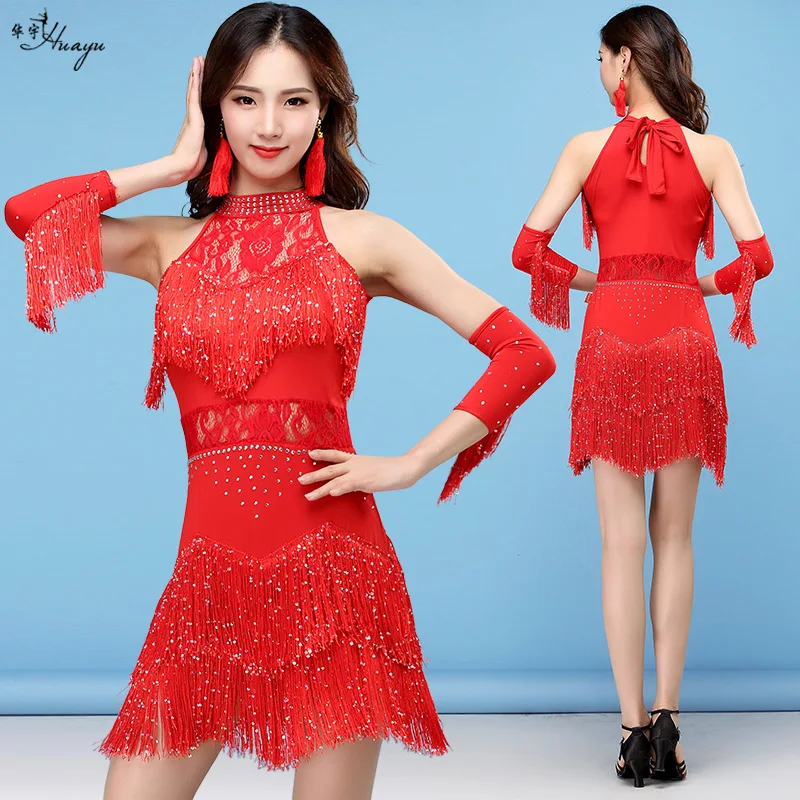 

1pcs/lot Latin Dance Dress Women New Sexy Fringe Salsa Ballroom Tango Cha Cha Rumba Samba tassel Latin Dresses