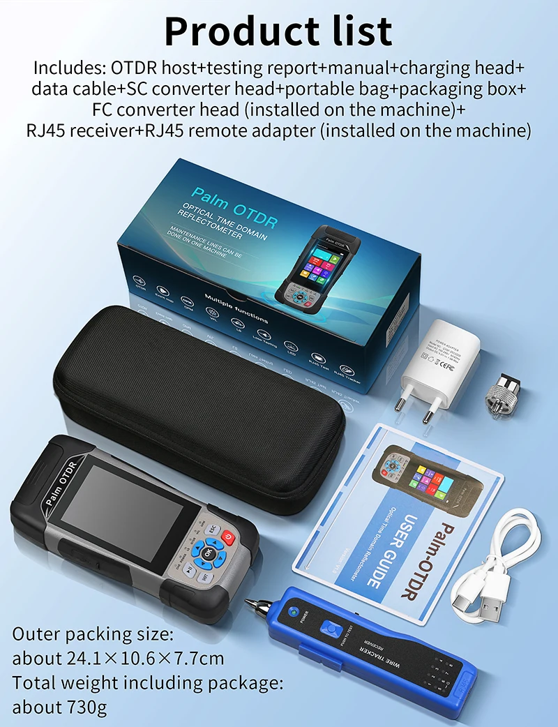 KP600 90KM OTDR Active Fiber Testing Optical Time Domain Reflectometer Fiber Opt