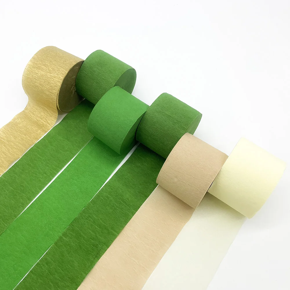 Rainbow Crepe Paper Streamers for Wedding Birthday Party Backdrop Decoration 3pcs/set