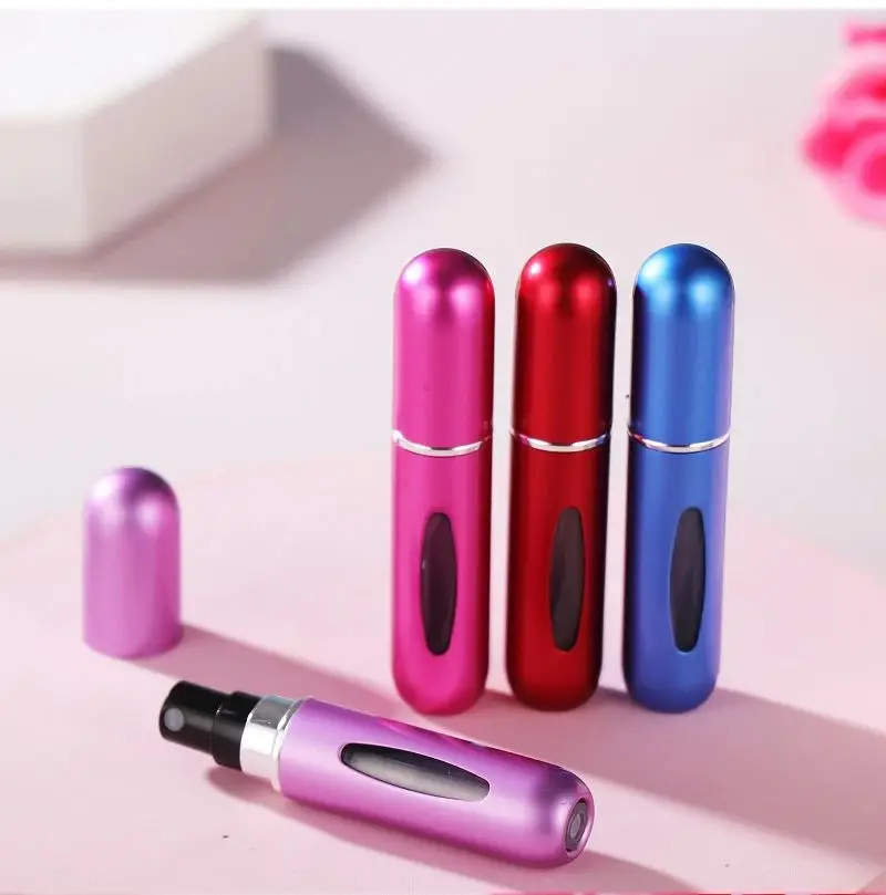 5ml Portable Mini Refillable Perfume Bottle With Spray Scent Pump Empty Cosmetic Containers Atomizer Bottle For Travel Tool