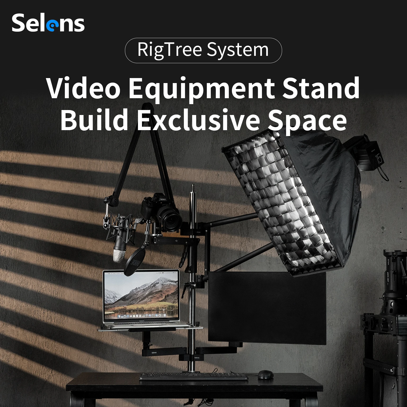 Selens Multifunctional Video Equipment Stand Build Exclusive Space Photography Bracket Photo Studio Kits Photography Accessories