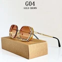 Steampunk Square Designer Sunglasses - Fashionable Trendy Eyewear (As the picture)