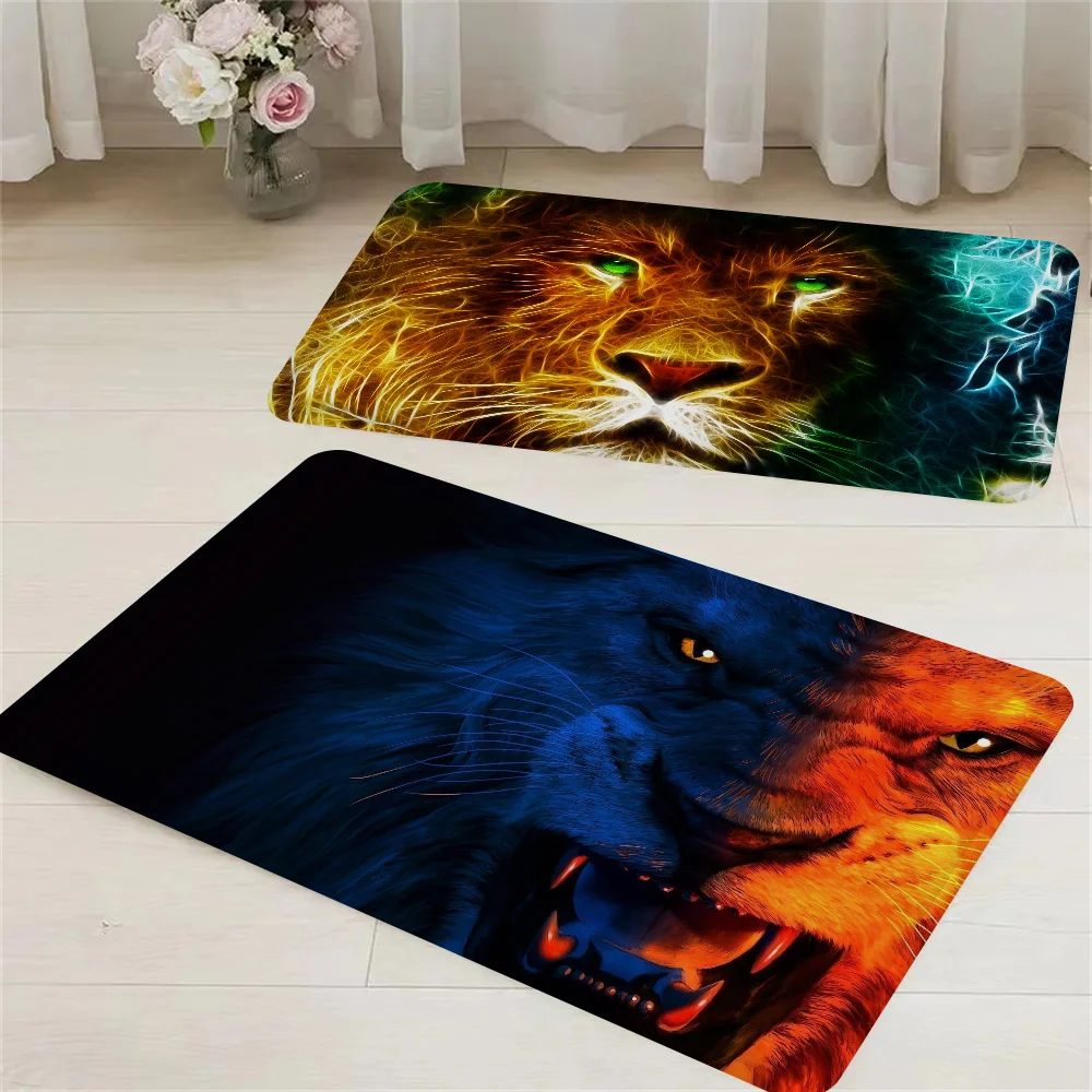 

Animal Lion Bathroom Mat Kids Room Bedroom Decoration Balcony Anti-Slip Doormat Living Room Welcome Rug