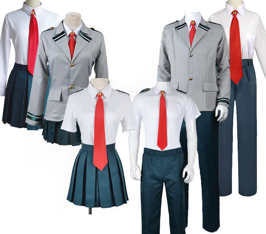 

Anime Boku No Hero Academia Midoriya Izuku Bakugou Katsuki Gray My Hero Academia OCHACO URARAKA School Uniform Cosplay Costumes