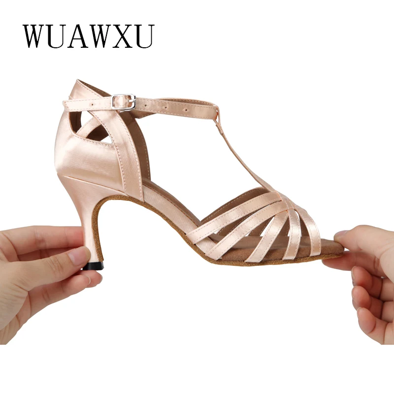 NATASHA New Latin Dance Shoes Women's Dance Shoes Satin Adult Dance Shoes Women's High Heels Dance Shoes Latin Dance Shoes Women