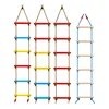 Children's Climbing Ladder Indoor and Outdoor Toys Plastic Wooden Soft Ladder Exercise Balance Strong and Durable 4
