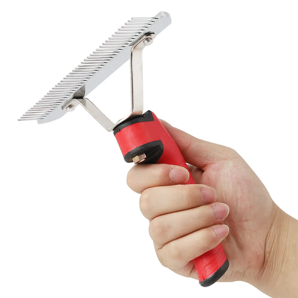 Dog Brushes for Grooming Large Dogs Long Hair Dog Rake Pet Grooming Brush Steel Comb for Golden Retriever Husky German Shepherd