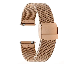 Premium Stainless Steel Smartwatch Band - Elegant Metal Bracelet Wristband for 22mm (Mesh rosegold)