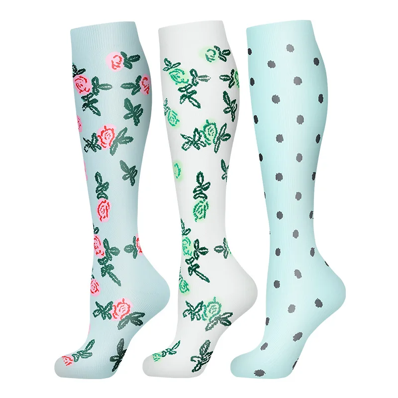 Compression Socks for Outdoor Sports - Calf Support & Swelling Relief (3 Pairs)