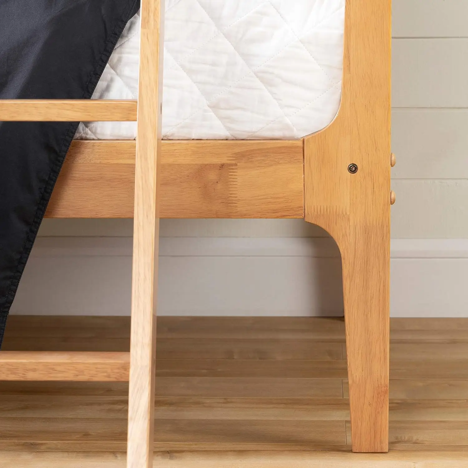 South Shore Bebble Bunk Bed, Twin, Charcoal Gray and Exotic Wood 6