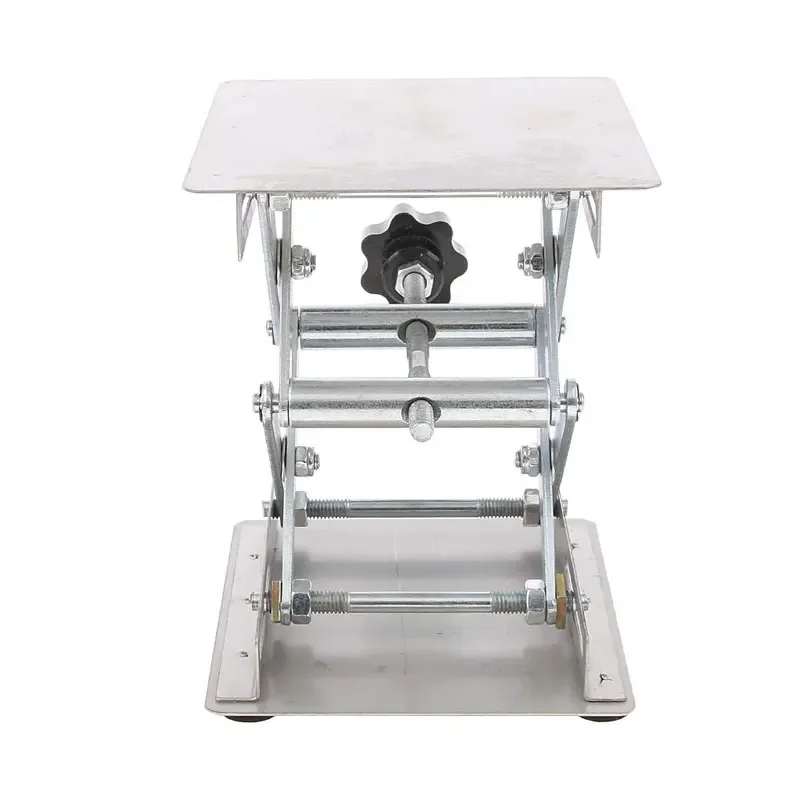 Aluminum Lifter Plate Table 200mm Woodworking Machinery Engraving Laboratory Lifting Stand Manual Lift Platform Carpentry Tools