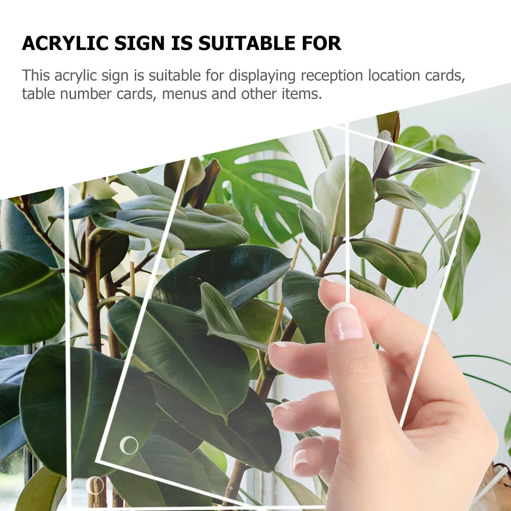 1 세트 아크릴 테이블 번호 표시판 투명 웨딩 좌석 카드 홀더 파티 연회 리셉션 테이블 번호 스탠드