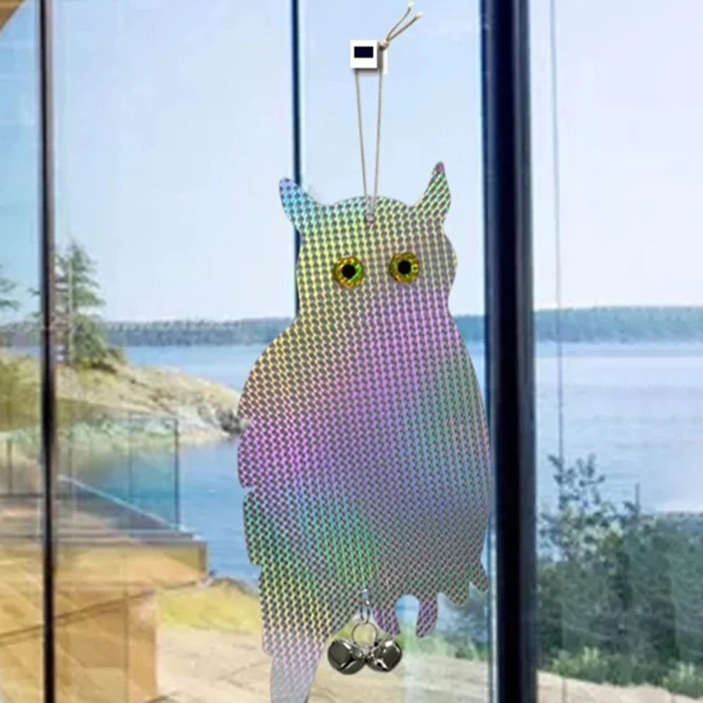 OwlBirdRepellentControlScareDeviceLaserReflectiveFakeOwl