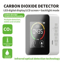 

Multifunctional CO2 Meter LED Digital Temperature Humidity Tester Carbon Dioxide 400-5000PPM Detector Air Quality Monitor Tester