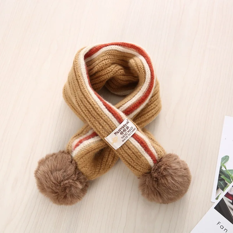 1-8 Years Children Scarf Autumn Winter Toddler Boys Girls Cross Knitting Wool Scarves Baby Wild Warm Scarfs KF661