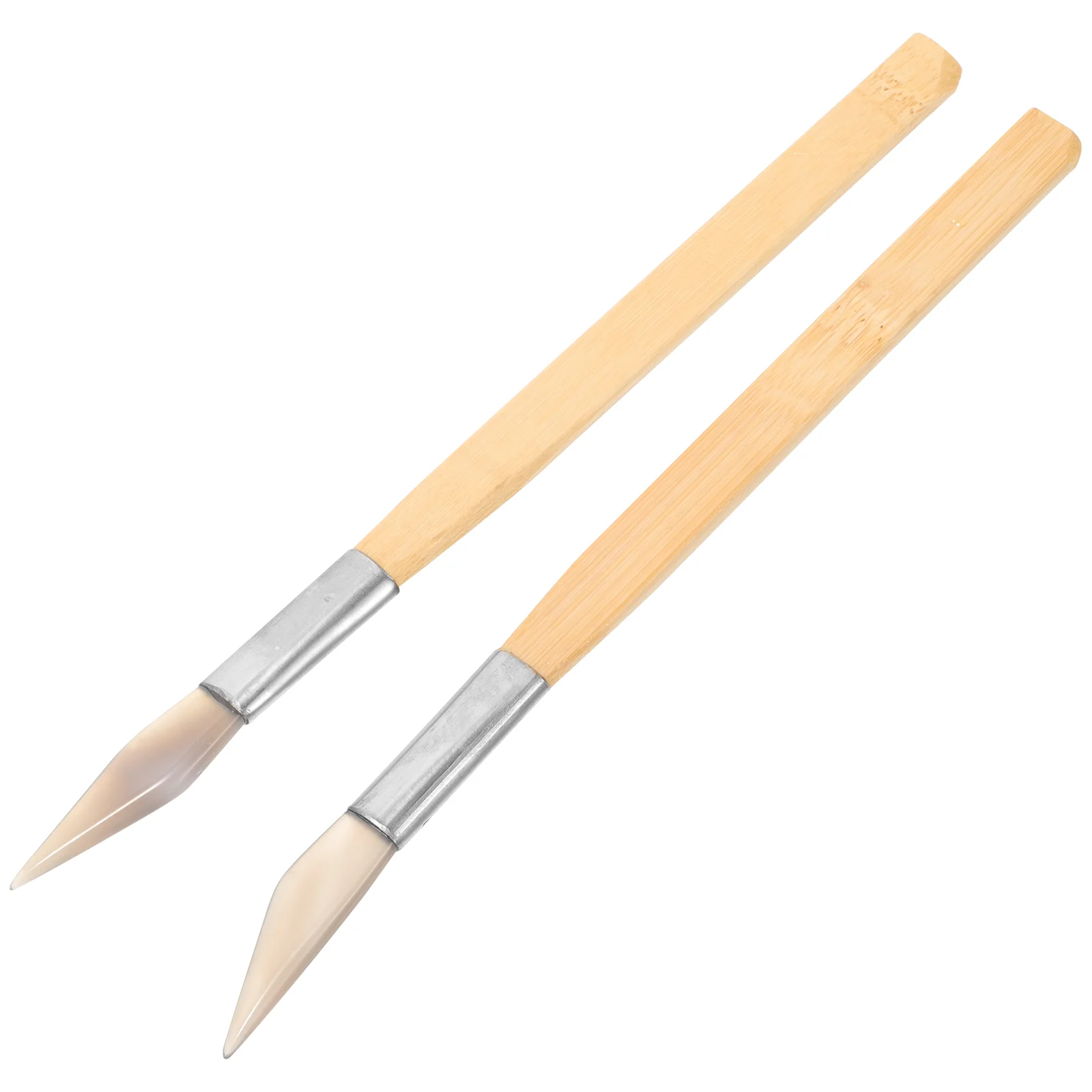 2 Pcs Agate Jewelry Smoothing Tool With Handle Polishing Burnisher Natural Burnishing For