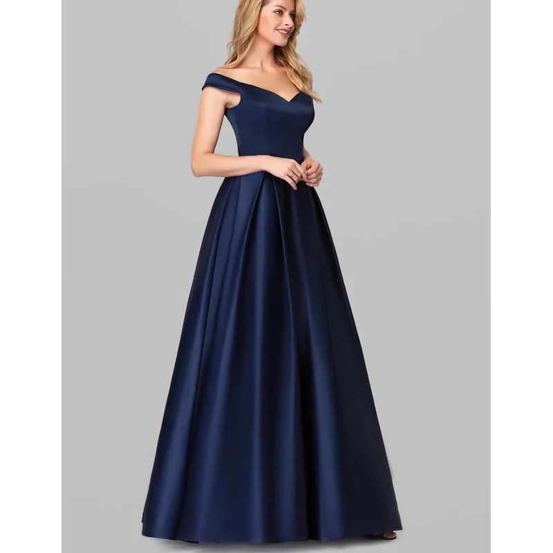 WQM Elegant Women Evening Party Dress in Sexy Vneck High Waist Maxi Gowns Ladies Boutique Prom Quinceanera Dresses Women Clothes