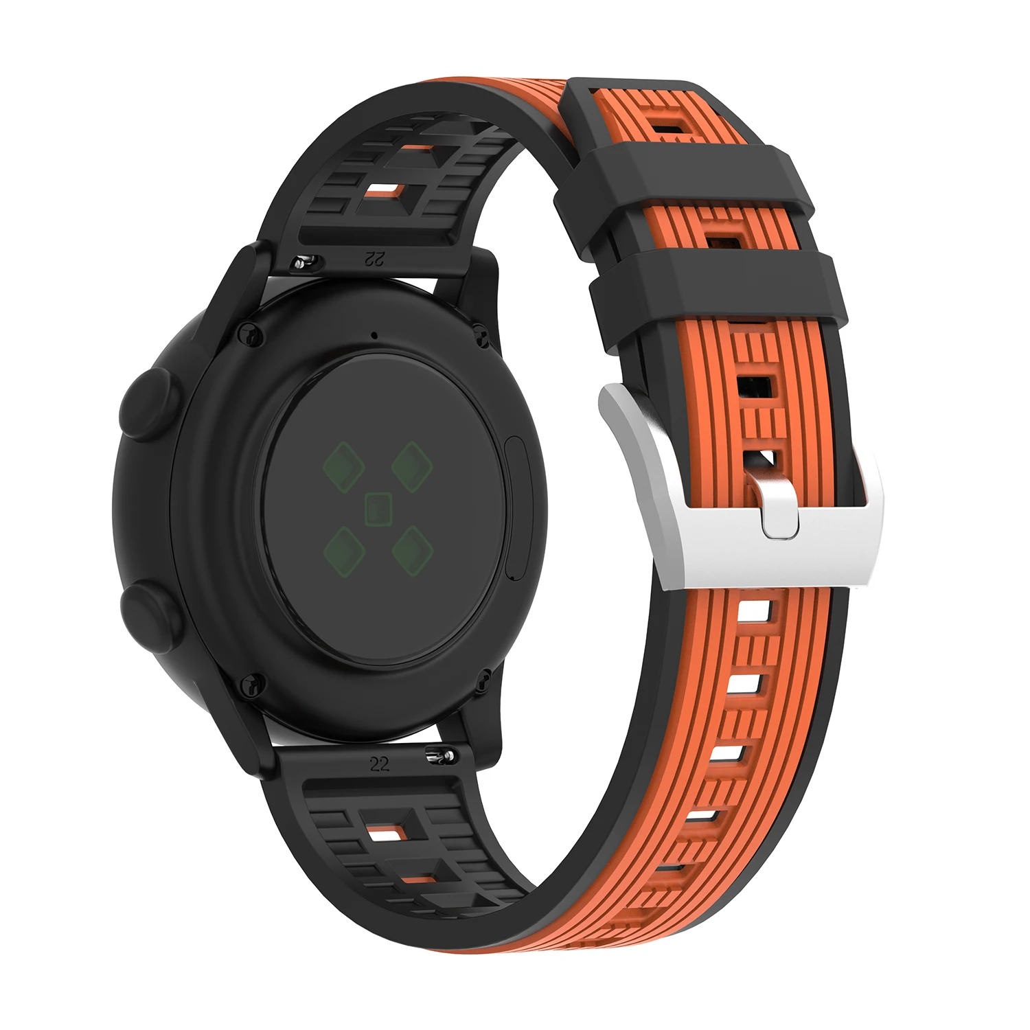 Silicone Sport Strap Bracelet - 22mm Wristband in Multiple Colors