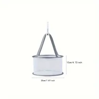 1pc Modern Circular Mesh Laundry Sorter with Multiple Components, Hanging Clothes Rack 2