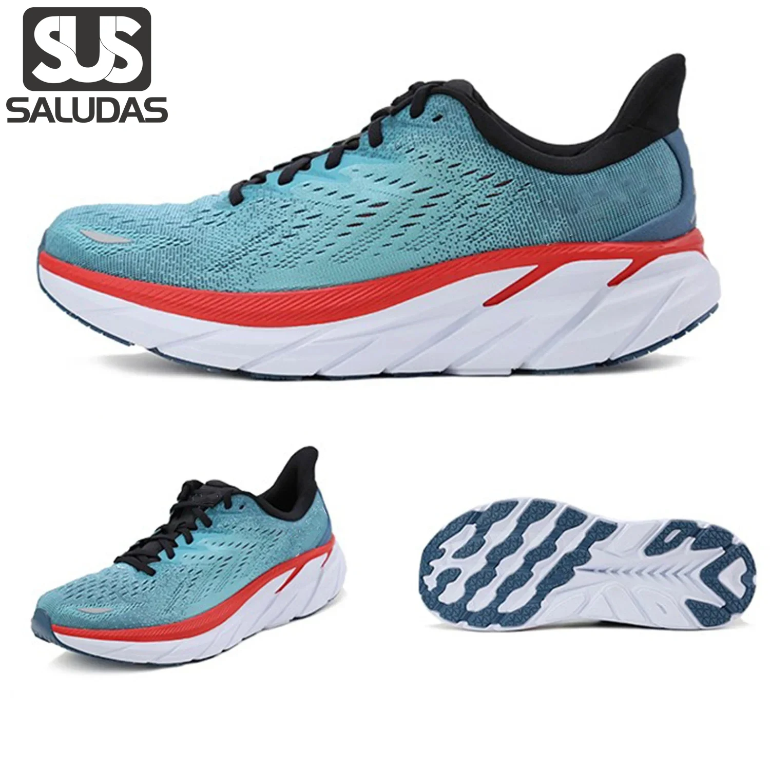 

SALUDAS Clifton 8 Men Running Shoes Women Breathable Light Wearable Slip-Resistant Cushion Casual Tennis Shoes Marathon Sneakers