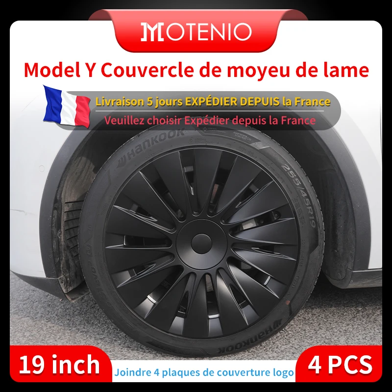 BASENOR Tesla Model 3 Enjoliveur de Roue 18 Pouces Enjoliveur de Roue  enjoliveur de Roue OEM Protecteurs de Jante de Remplacement Enjoliveurs de  Roue