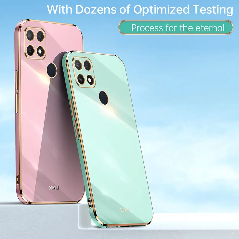 

Oppo A15 A15S 2020 Case Plating Silicone Soft Back Cover Phone Case For Oppo A15 CPH2185 A15S CPH2179 Shockproof Cover Coque