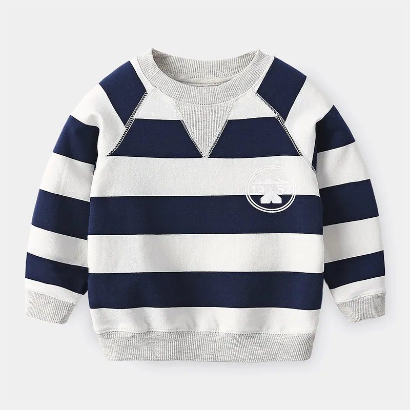 Long Sleeve Striped Print Pullover Sweatshirt Kids Baby Boy Spring Autumn 2-10 Years kids sweater kids hoodie sweatshirts