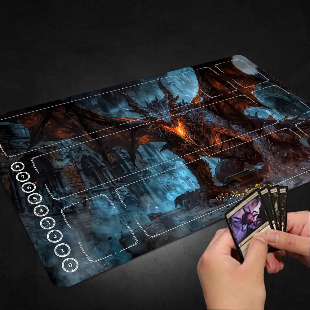 Magic Rune Mat Cap DIY Rune Battlefield card mat Battle Board Cardmat single-player board ...