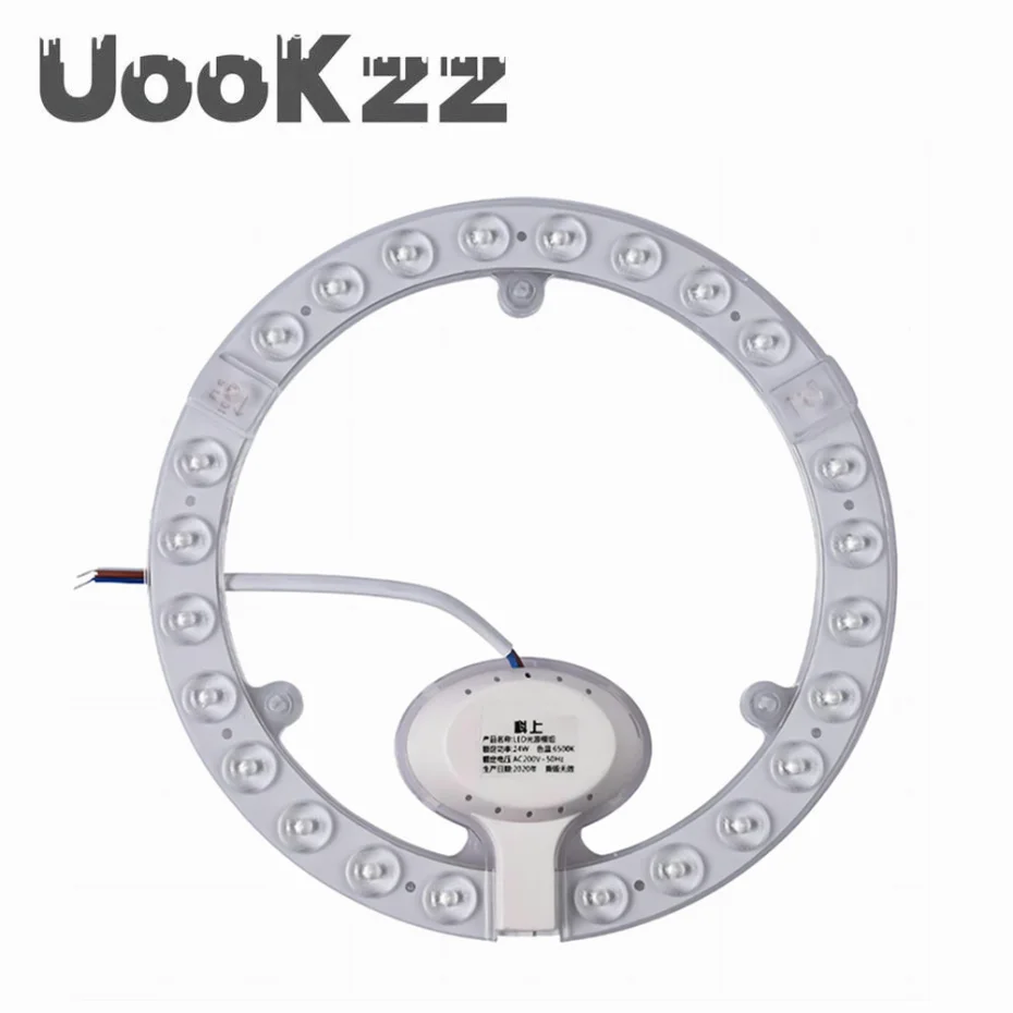 

UooKzz LED Ring PANEL Circle Light 36W 24W 18W 12W Cold White AC220V-240V Round Ceiling Board The Circular Lamp Board Blub