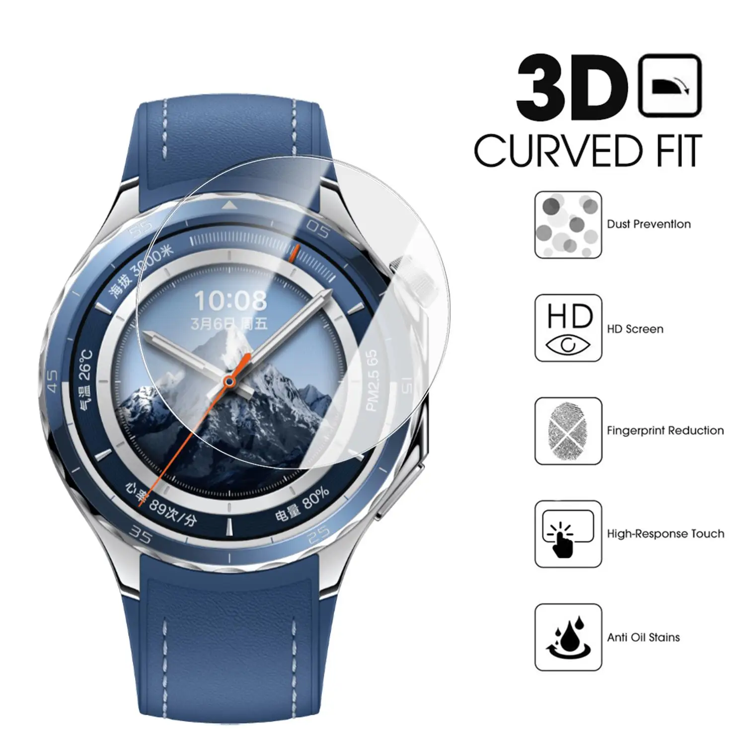 Premium HD Tempered Glass Screen Protector with Auto Install Kit - Explosion-proof Protective Film