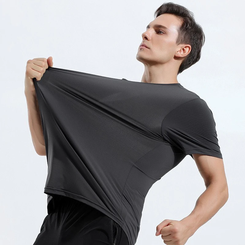 قمصان رياضية مضغوطة سريعة الجفاف للرجال ، قمصان رك...