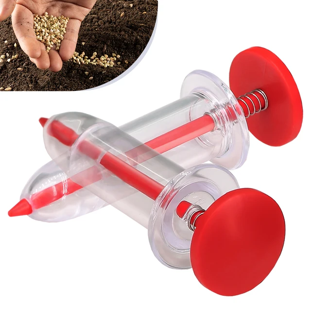 1PC Syringe Seeder Seed Sowing Dispenser Manual Handheld Planter Mini Hand Spreader Garden Seeding Fertilizing Tool for Flowers