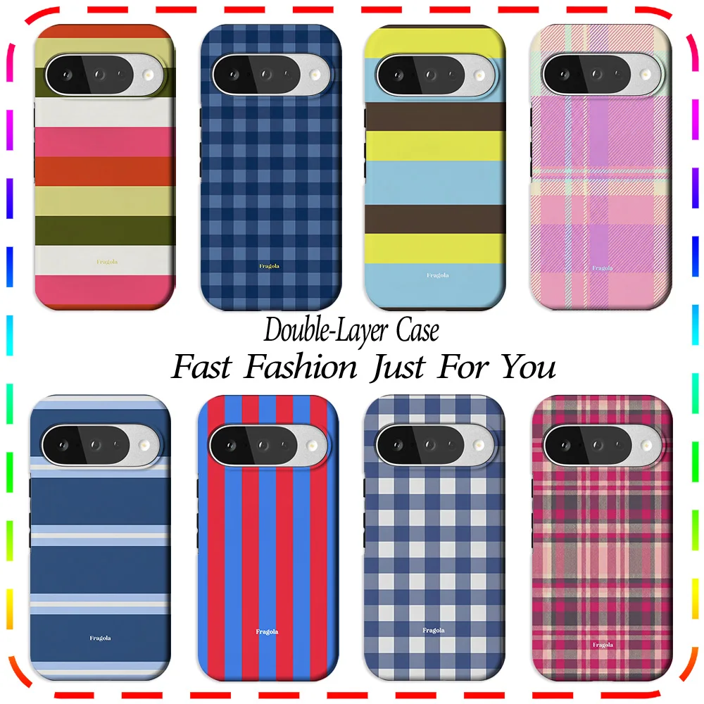 Luxury Fragola Vintage Stripes Double-Layer Phone Case