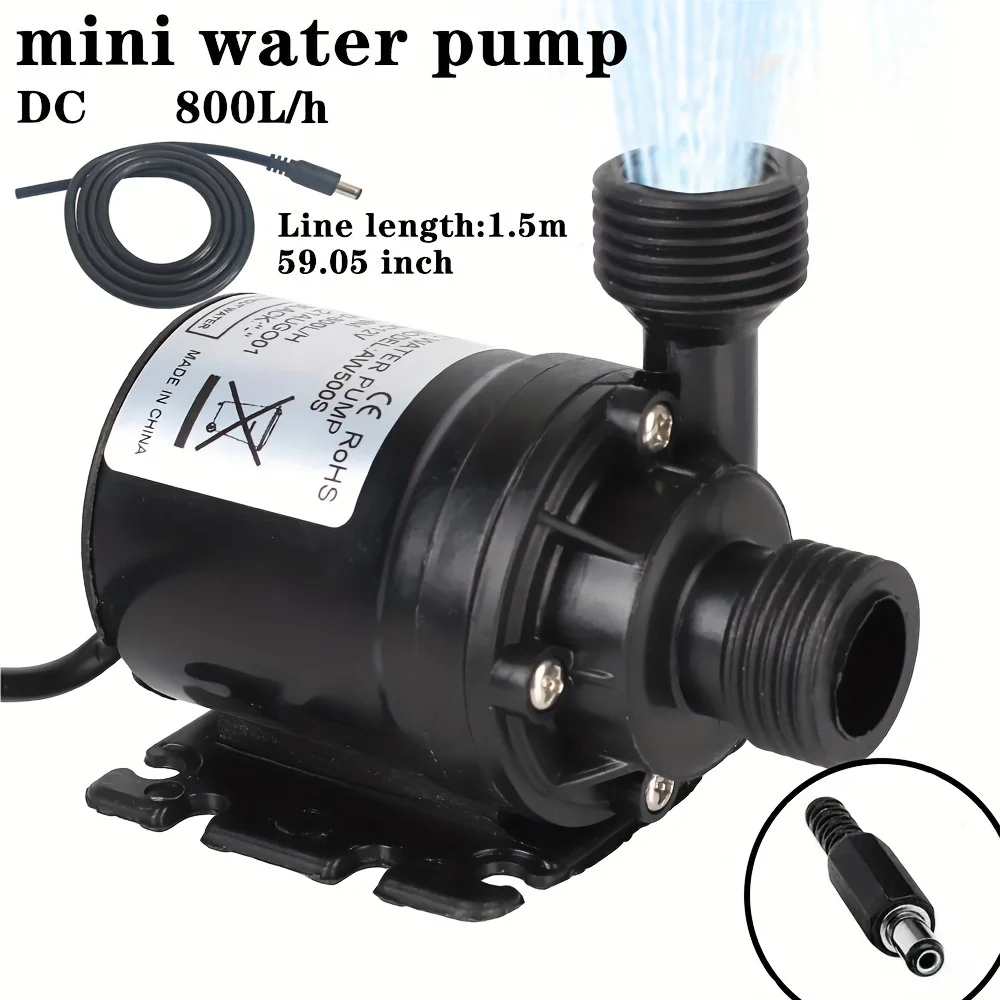 

12V/24V Mini Brushless Motor Submersible Water Pump 800L/H Garden Portable 5M For Cooling System Fountains Heater