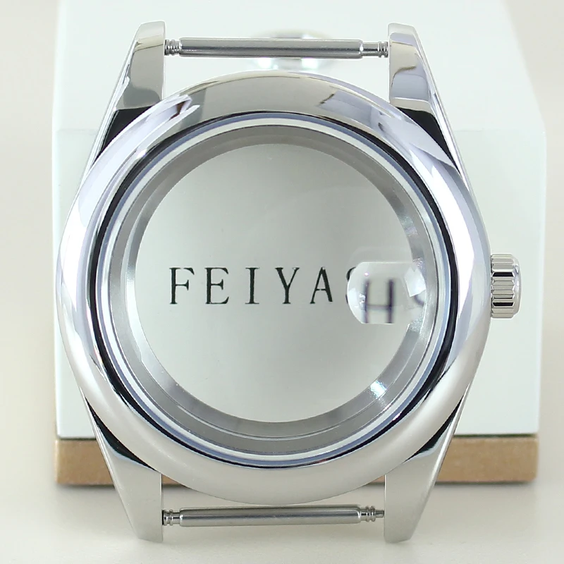 High-Quality 36mm/39mm Steel Watch Case with Sapphire Glass Bracelet