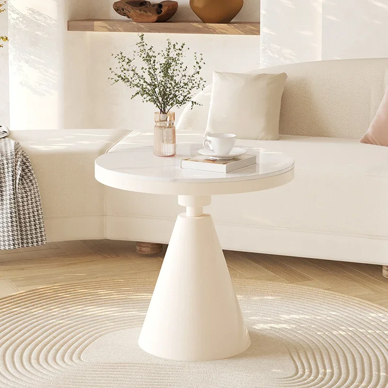 

Modern Living Room Coffee Table White Round Marble Minimalist Small Coffee Tables Designer Tea Furniture