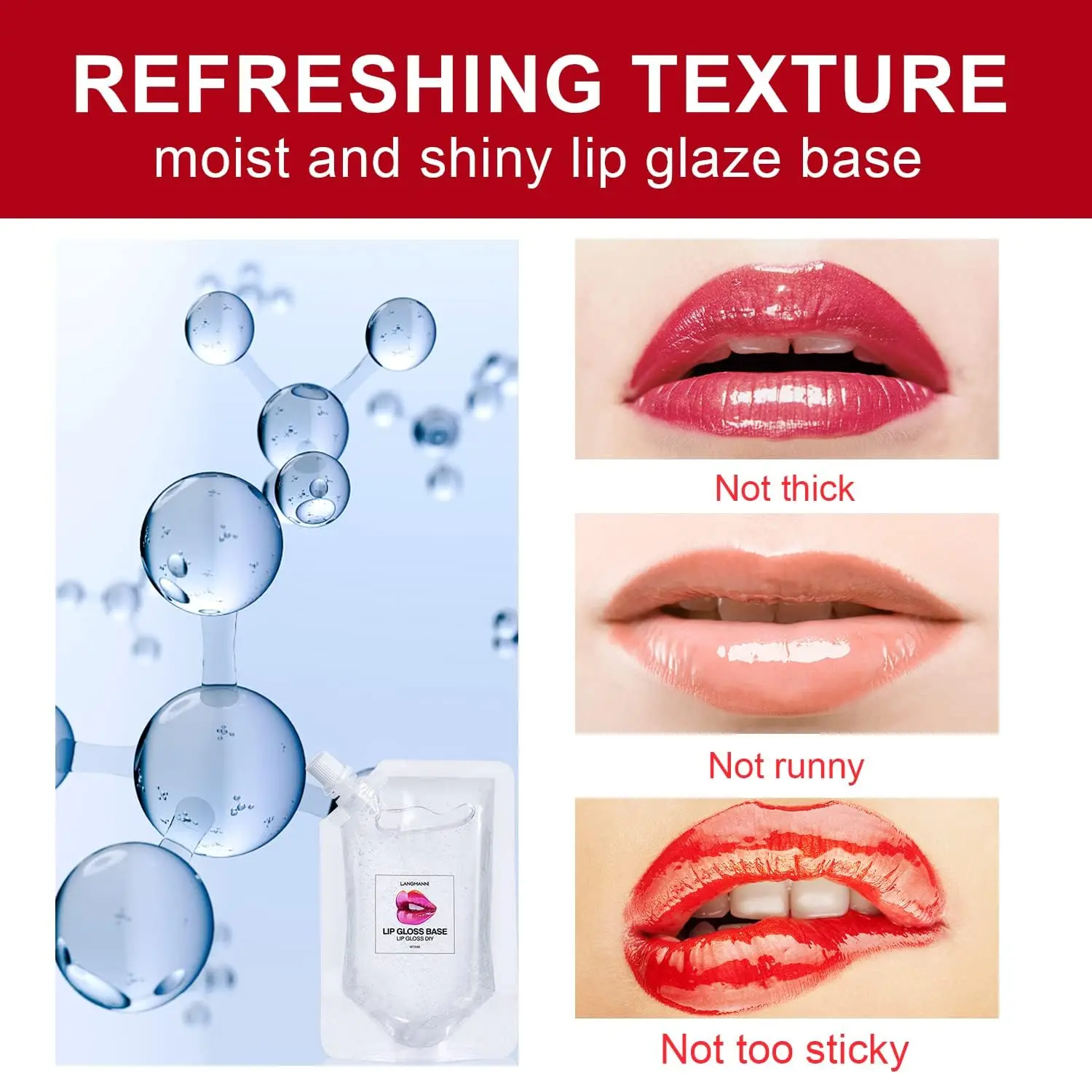 Lip Gloss Base | lLip Primer Clear Versagel Base for DIY Lip Gloss,  Moisturizing, Vegan