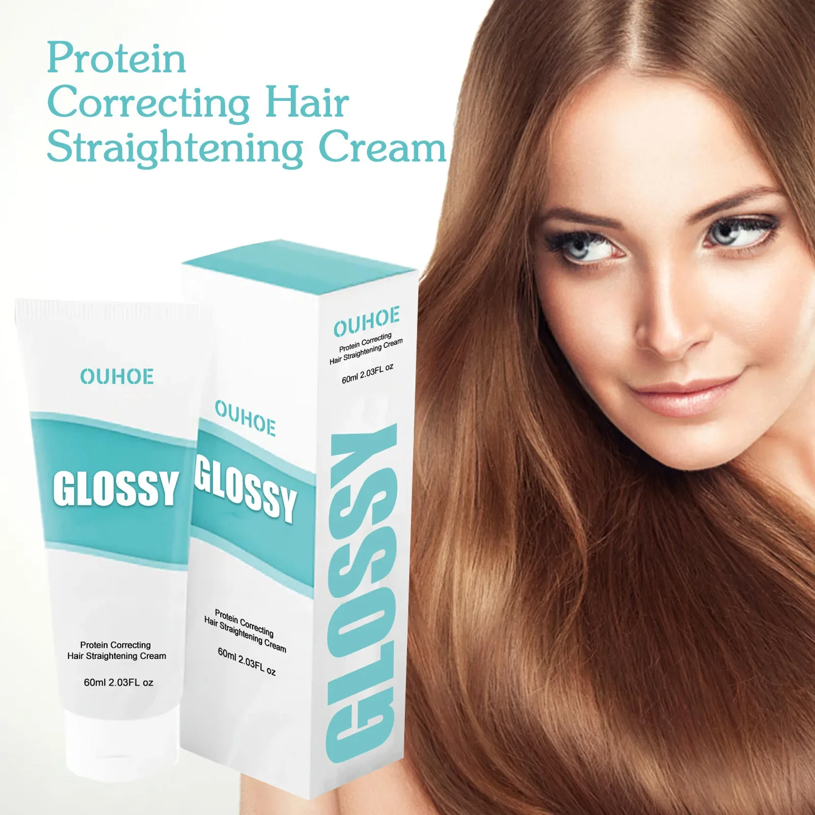 Hair Straightening Cream Protein Correcting Repair Damage Curly Hair Nourishing Smoothing Silk Gloss Keratin Treatment Care