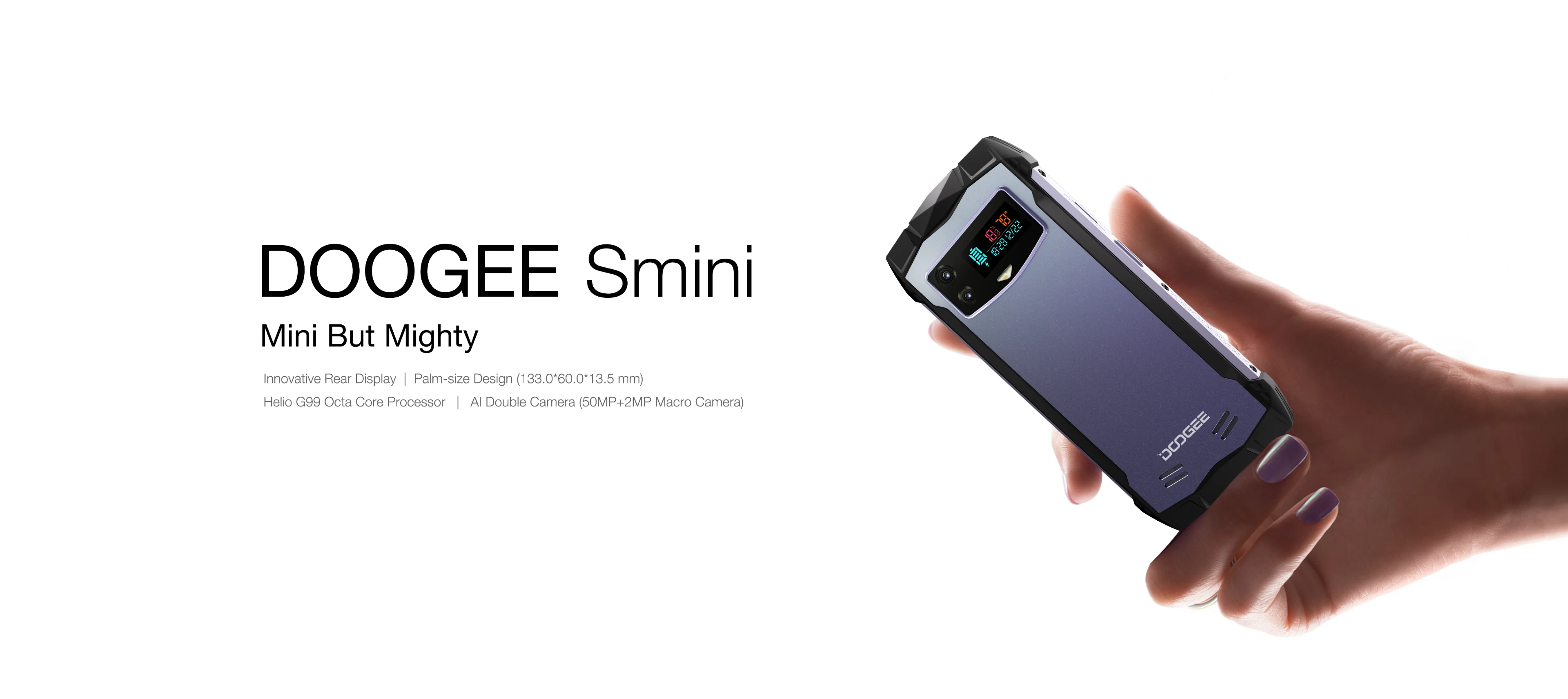DOOGEE Smini,8 Гб+256 Гб,18W Rugged,3000 мАч,Octa Core,4.5