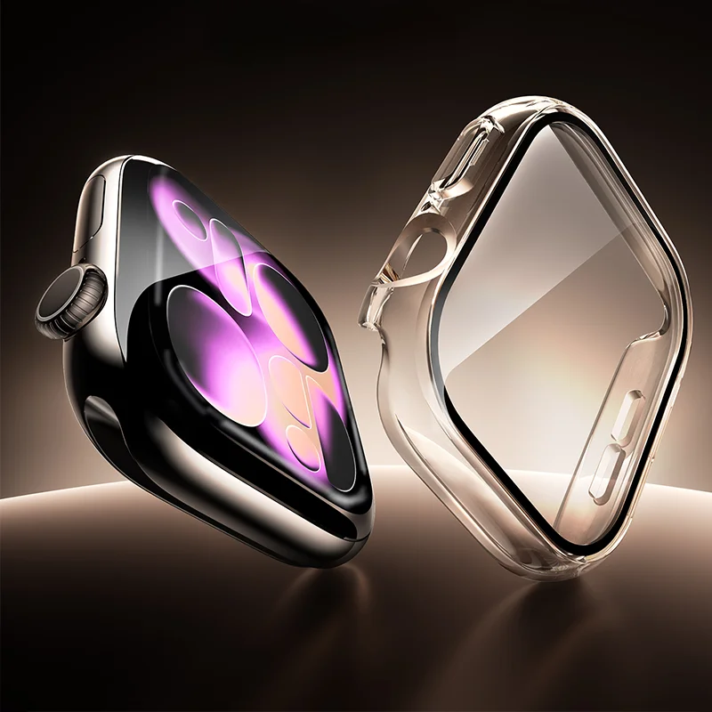 Premium Tempered Glass Cover with Screen Protector for Apple Watch Accessories