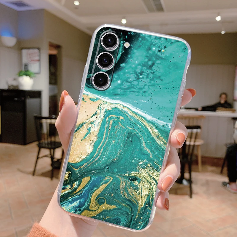 thumbnail image 1 of For Samsung Galaxy S24 Case S24 Plus S 24 Ultra Phone Cover Marble Clear Coque Soft TPU Fundas For Samsung S24+ S24Plus Shell, 1 of 5