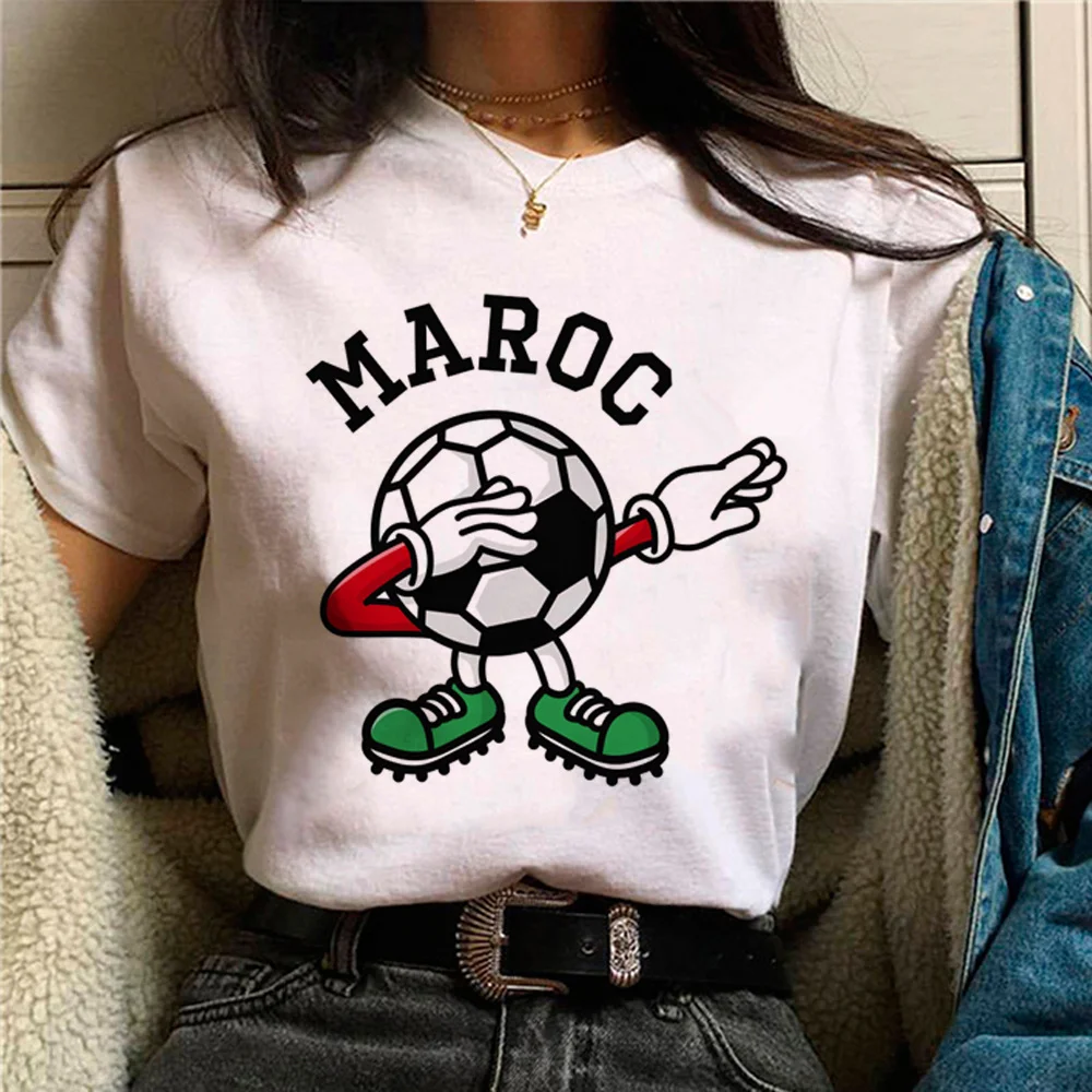 

maroc morocco top women funny manga streetwear top female funny y2k 2000s clothing