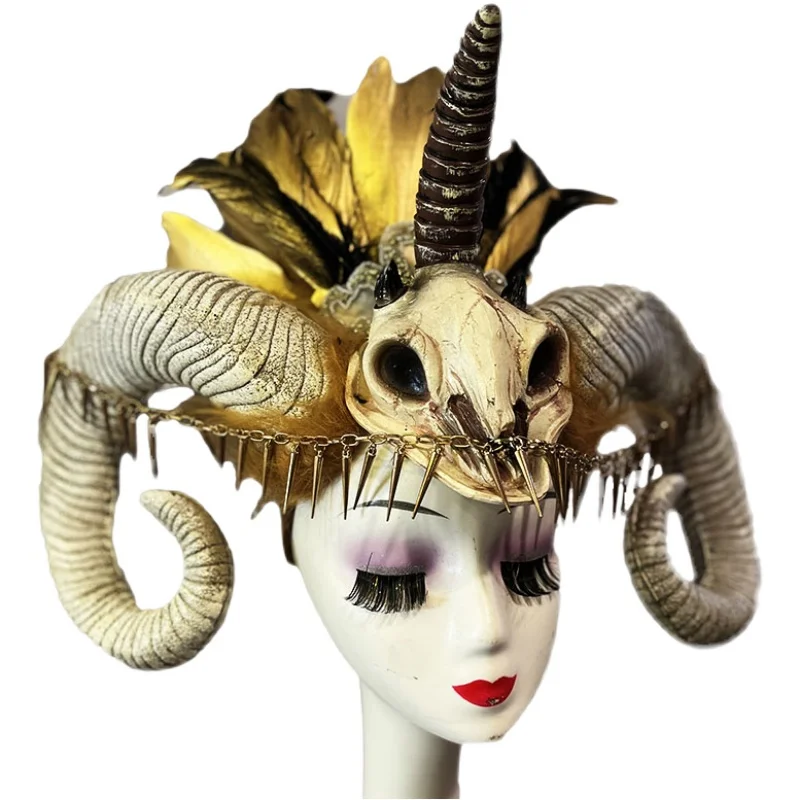 

Ball Halloween Wild Carnival Party Men's and Women's Horn Beast Hairware