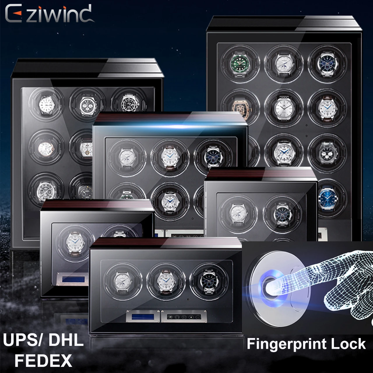 Watch Winder For Automatic Watches With Super Quiet Motor 5 Rotation