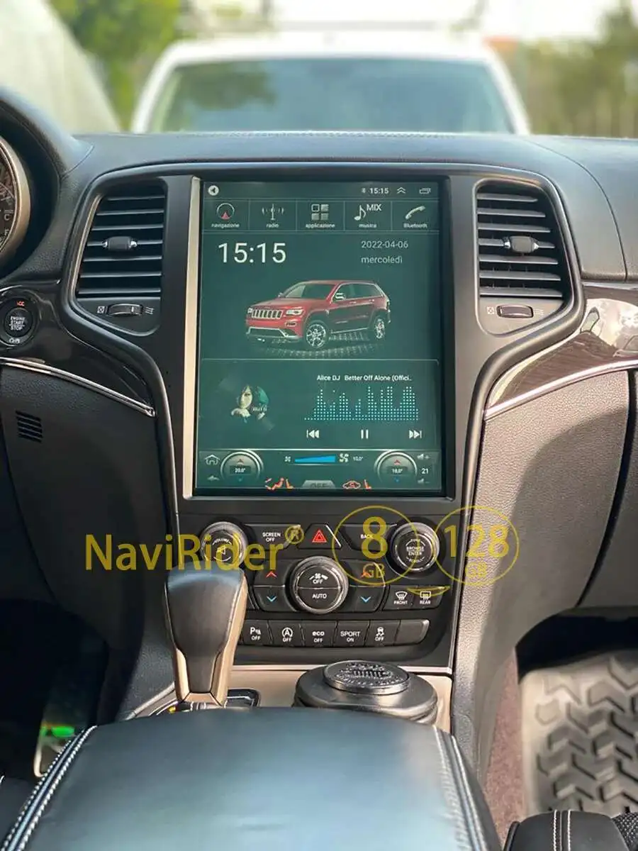 For Jeep Grand Cherokee 2017 2 Din Car Multimedia Stereo Radio Android 14 Screen