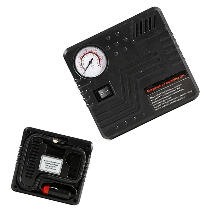 Air pump Car Emergency Auto Air Pump DC 12V Tire Inflator Tool Pressure Gauge Cigarette Lighter Connector Compact