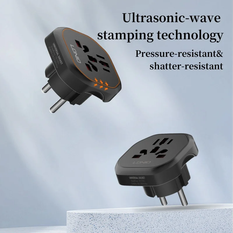 Universal Travel Adapter with EU and UK Plug Converter